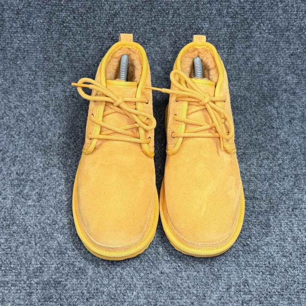 UGG Neumel II Boots Youth 4 Gold Yellow Suede Shearling Winter Chukka Snow Shoes
